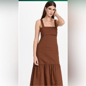 Theory Chocolate Brown Midi Dress